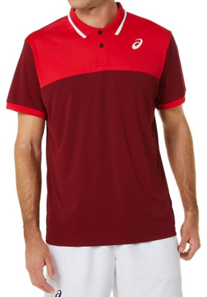 Herren Tennispoloshirt Asics Court Polo Shirt - beet juice/classic red