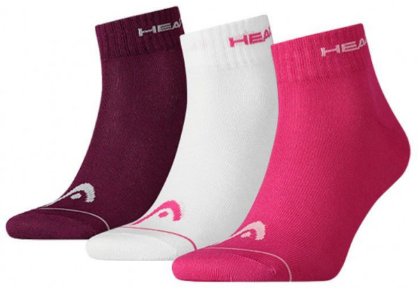 Ponožky Head Quarter 3P - white/pink