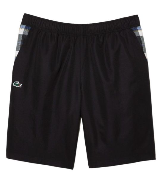  Lacoste Tennis Checked Colourblock Shorts - black/white
