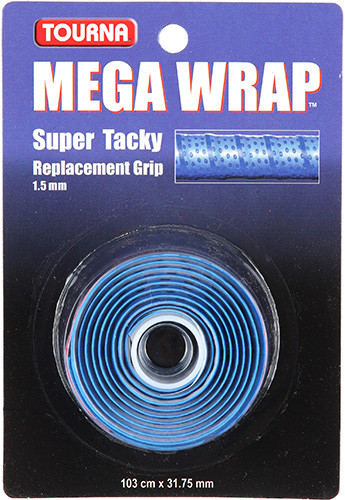 Tennis Basisgriffbänder Tourna Mega Wrap blue 1P