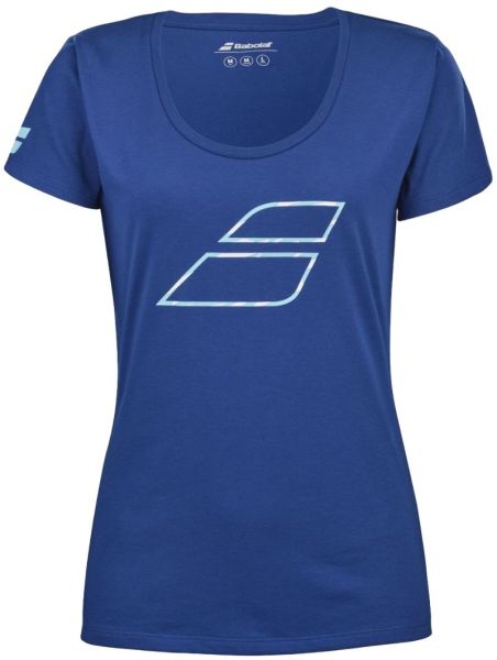 T-shirt pour femmes Babolat Exercise Flag Woman - Bleu