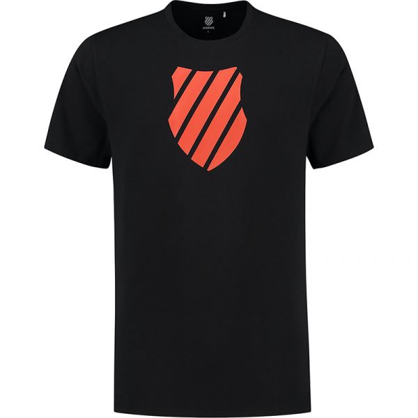 Tricouri bărbați K-Swiss Tac Hypercourt Logo Tee 2 - black/spicy orange