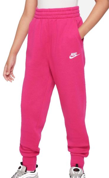 Pantaloni per ragazze Nike Court Club Pants - fireberry/fireberry/white