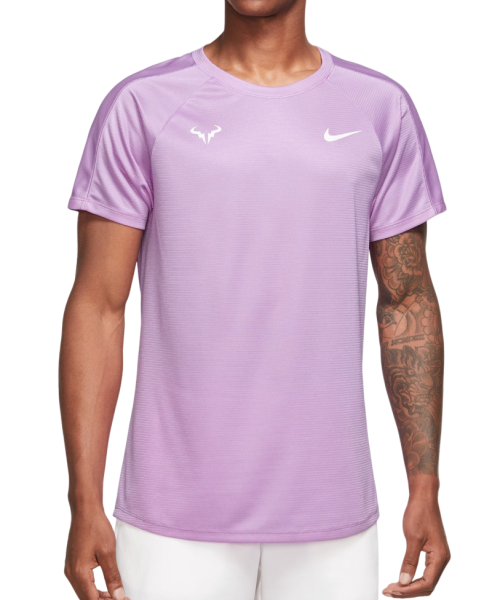 Męski T-Shirt Nike Rafa Challenger Dri-Fit Tennis Top - rusch fuchsia/white