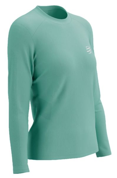 Maglietta da tennis da donna (a maniche lunghe) Compressport Performance Long Sleeve - Menta