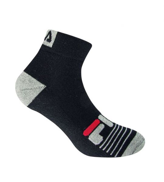 Skarpety tenisowe Fila Fitness Quarter Socks 3P - black