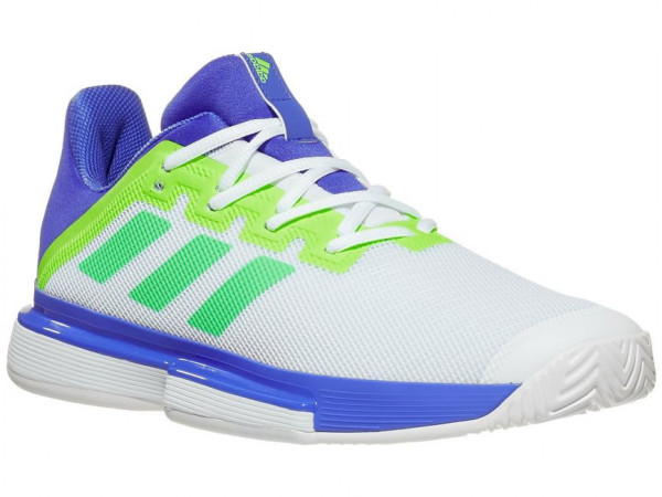  Adidas Sole Match Bounce Tennis Shoes M - sonic ink/screaming green/signal green