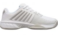 Sieviešu tenisa apavi K-Swiss Hypercourt Express Light 2 Women - white/gull gray Sieviešu tenisa apavi K-Swiss Hypercourt Express Light 2 Women - white/gull gray
