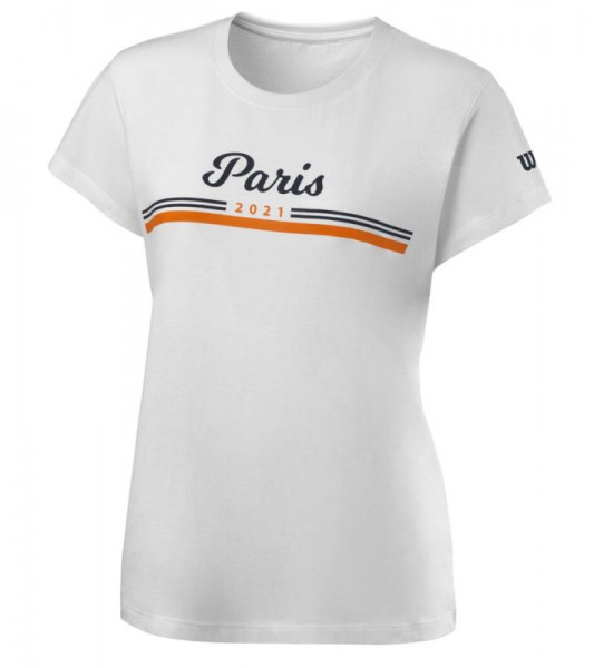 Marškinėliai moterims Wilson Paris Tech Tee W - white