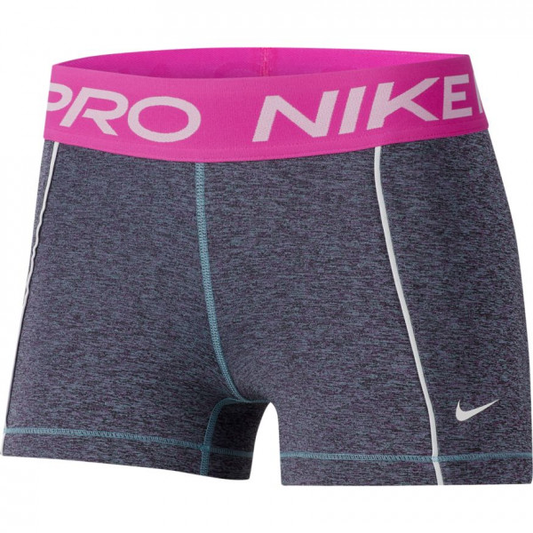  Nike Pro Short 3in Space Dye - cerulean/fire pink/black/white