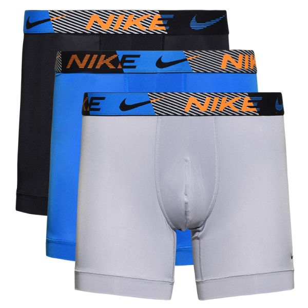 Мъжки боксерки Nike Dri-Fit Essential Micro Boxer Brief 3P - collage wb/black/photo blue/wolf gre