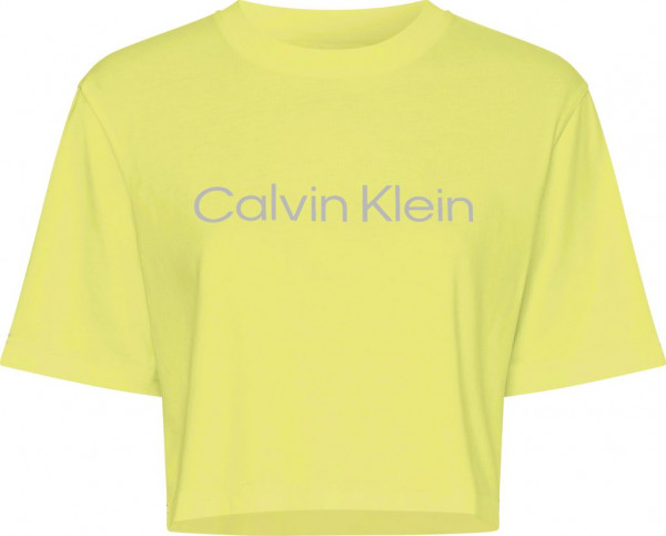 Marškinėliai moterims Calvin Klein SS Cropped T-shirt - sunny lime