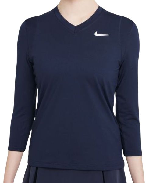 T-krekli sievietēm Nike Court Victory Dri-Fit Top 3/4 Sleeve W - obsidian/white