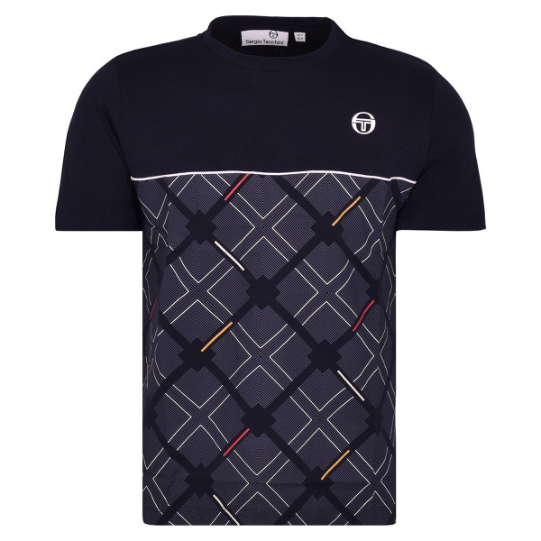 Herren Tennis-T-Shirt Sergio Tacchini Nonsentric T-shirt - navy/gold
