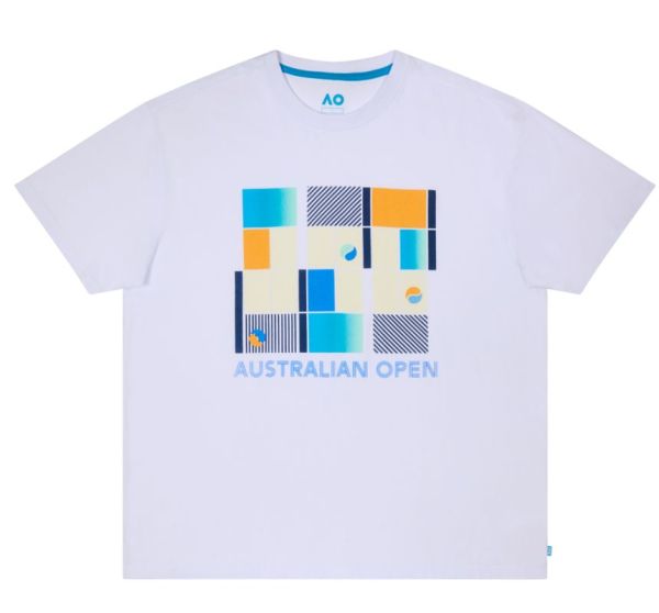 Men's T-shirt Australian Open Tennis Grid - White