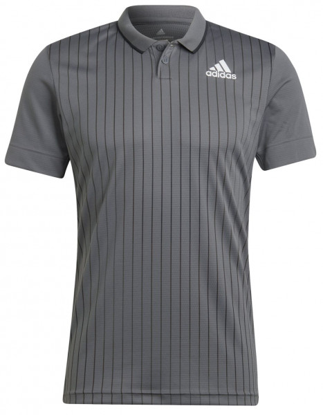 Herren Tennispoloshirt Adidas Melbourne Polo M - grey five/white