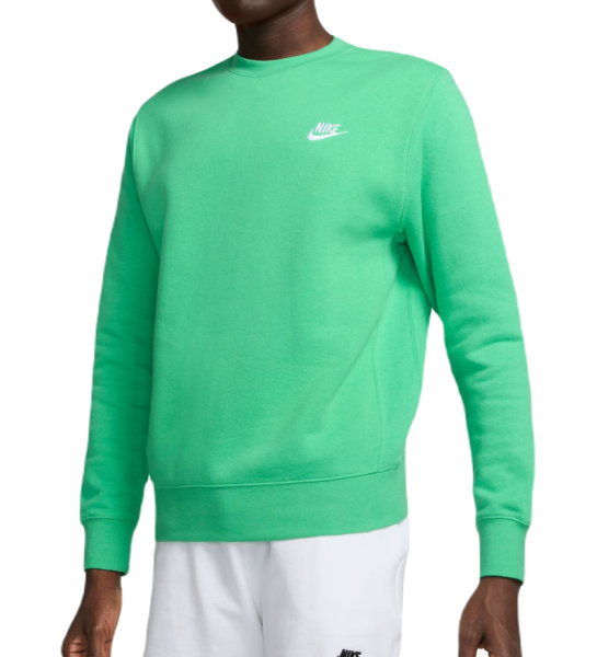 Sweat de tennis pour hommes Nike Swoosh Club Crew - spring green/white
