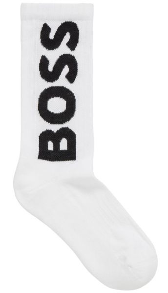 Calcetines de tenis  BOSS QS Rib Logo CC 1P - white