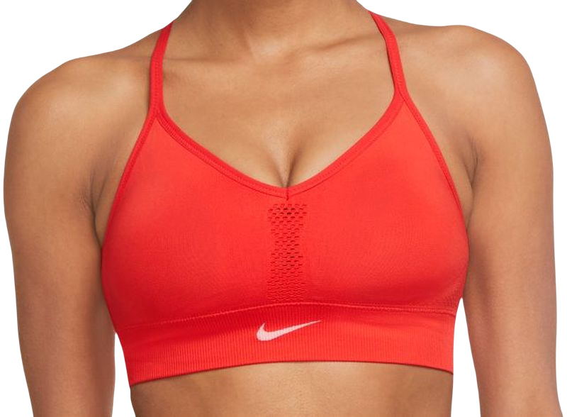 Women's bra Nike Indy Seamless Bra - chile red/white
