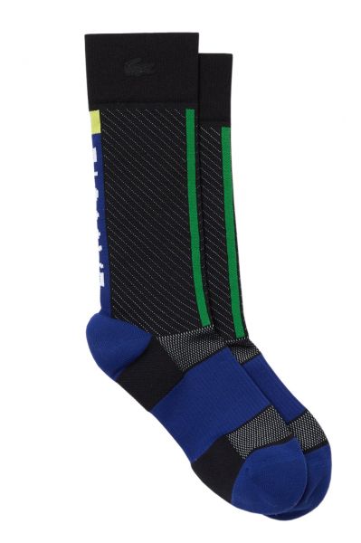Teniso kojinės Lacoste SPORT Compression Zones Long Tennis Socks 1P - black/blue