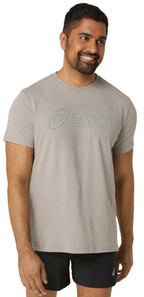 Męski T-Shirt Asics Logo Short Sleeve T-Shirt - Beżowy