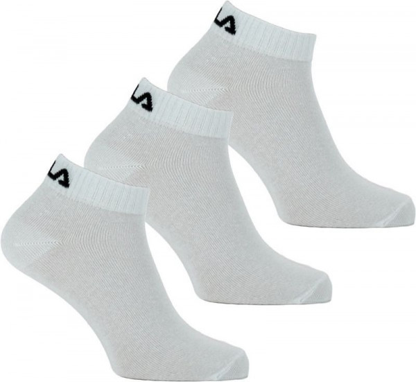 Tenisa zeķes Fila Quarter Plain Socks 3P - white