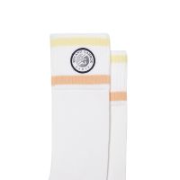 Čarape za tenis Lacoste Sport Roland Garros Edition Striped Socks 1P - white/orange/green Čarape za tenis Lacoste Sport Roland Garros Edition Striped Socks 1P - white/orange/green