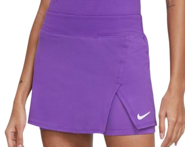 Damen Tennisrock Nike Court Dri-Fit Victory Skirt Plus Line - wild berry/wild berry/white