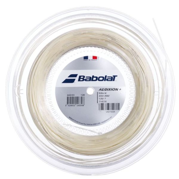 Cordes de tennis Babolat Addixion+ (200m) - Naturelle