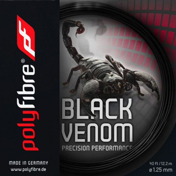 Naciąg tenisowy Polyfibre Black Venom (12,2 m) - black
