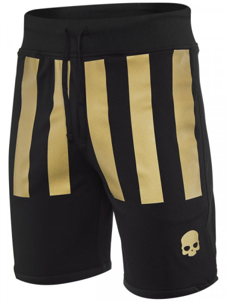 Męskie spodenki tenisowe Hydrogen US Open Stripes Shorts - black/gold