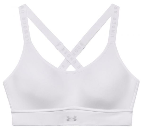  Under Armour Women's UA Infinity Mid Covered Sports Bra - white/halo gray