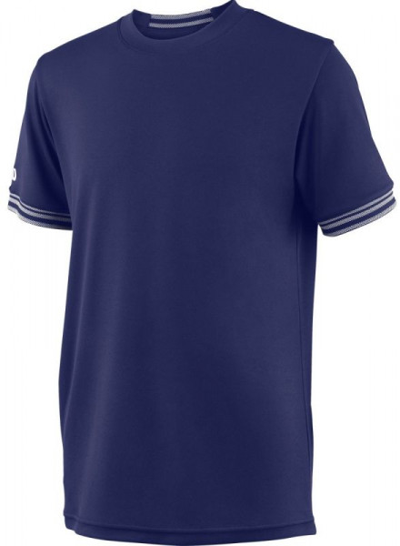 T-shirt pour garçons Wilson Team Solid Crew - blue depths