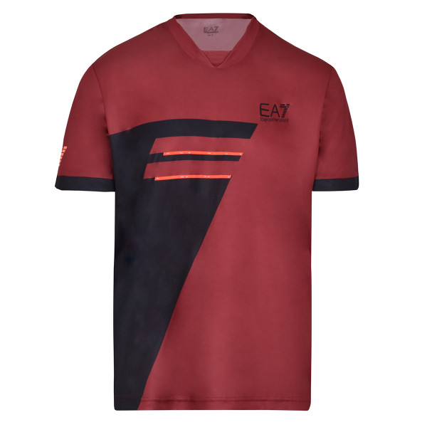  EA7 Man Jersey T-Shirt - red dahlia