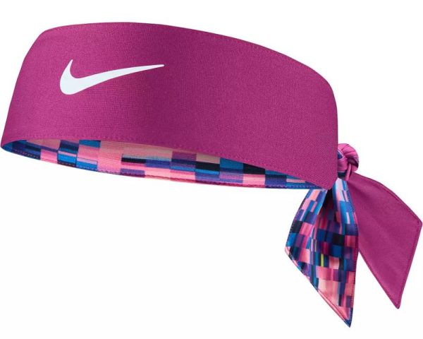 Bandana da tennis Nike Dri-Fit Head Tie 4.0 - active fuchsia/white/white