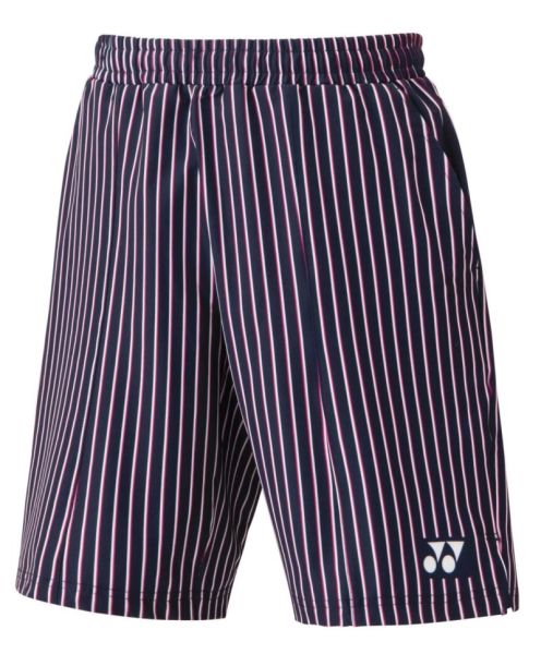 Meeste tennisešortsid Yonex Striped Shorts - navy blue/rose pink