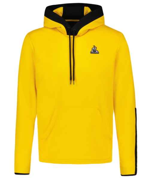 Herren Tennissweatshirt Le Coq Sportif TECH Hoody N°1 SS23 - lemon chrome