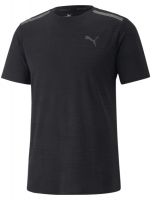 Herren Tennis-T-Shirt Puma Train Jacquard Short Sleeve Tee - puma black