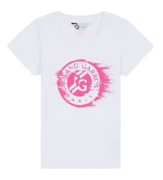 Lány póló Roland Garros Logo T-Shirt - Fehér