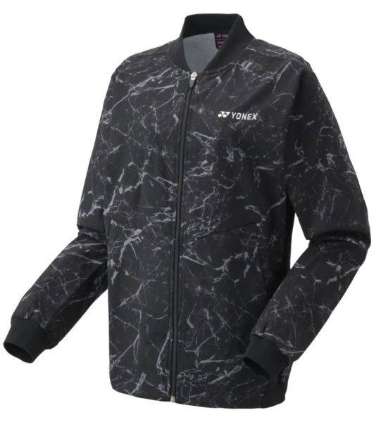 Damen Tennissweatshirt Yonex Club Warm-up Jacket - black