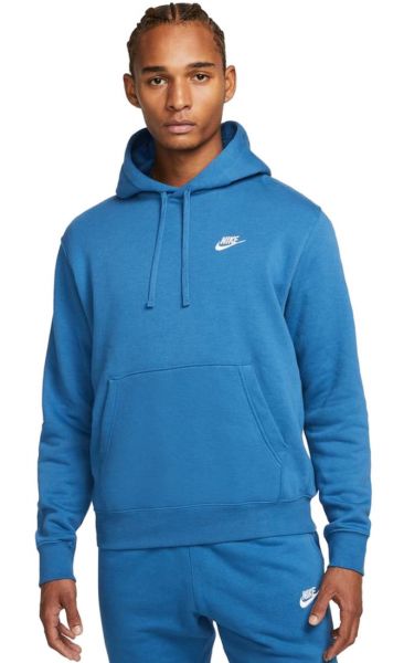 Męska bluza tenisowa Nike Sportswear Club Hoodie PO BB - dark marine blue/dark marine blue/white