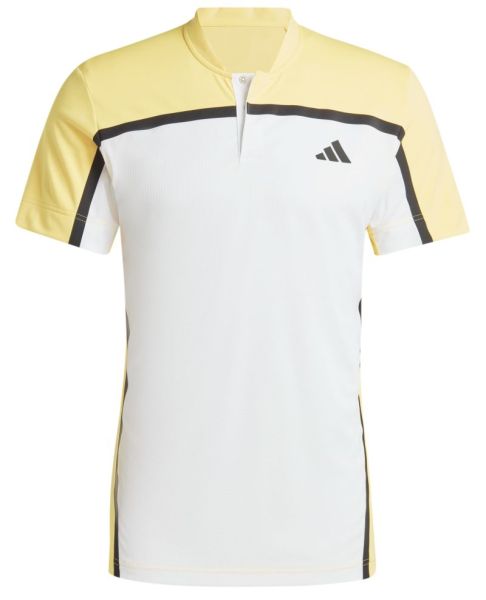 Herren Tennispoloshirt Adidas Heat.Rdy FreeLift Pro Polo Shirt - white/orange/black