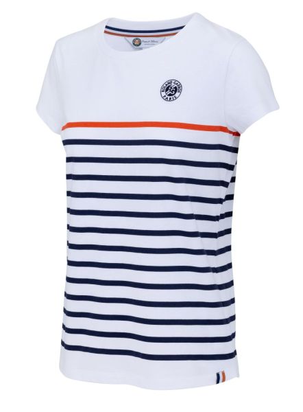 Marškinėliai moterims Roland Garros Tee Shirt Mariniere - blanc