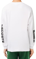 Pánske tričká (dlhý rukáv) Lacoste Loose Fit René Lacoste Print T-Shirt - white/black Pánske tričká (dlhý rukáv) Lacoste Loose Fit René Lacoste Print T-Shirt - white/black