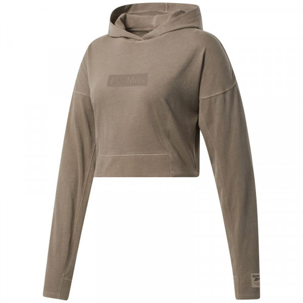 Damen Tennissweatshirt Reebok Les Mills Natural Dye Lightweight Hoodie W - boulder grey