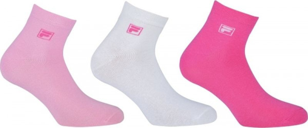 Ponožky Fila Quarter Plain Socks F9303 3P - pink panther