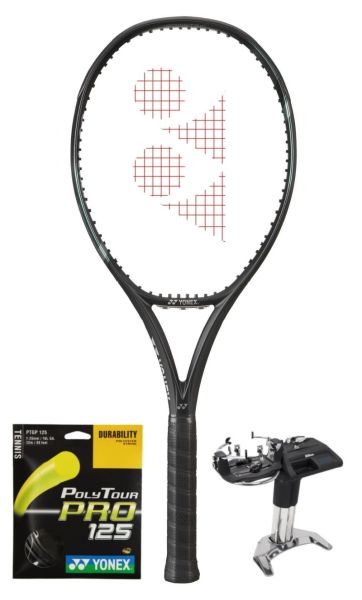 Tennis racket Yonex Ezone 100 (300g) - aqua/black + string + stringing