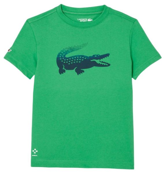 Boys' t-shirt Lacoste Kids' Lacoste x Daniil Medvedev Ultra Dry - Green