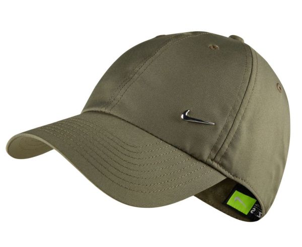 Tennisemüts Nike H86 Metal Swoosh Cap - medium olive/metallic silver