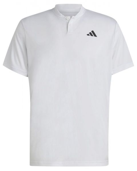 Мъжка тениска с якичка Adidas Club Henley - white